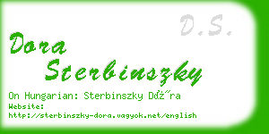 dora sterbinszky business card